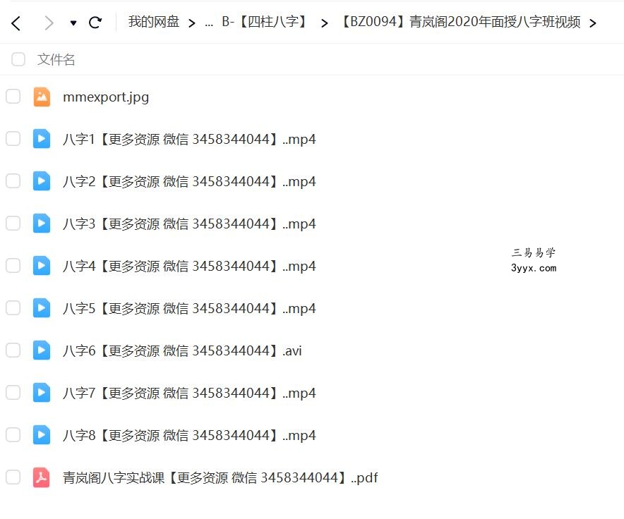青岚阁2020年面授八字班视频 课程封面