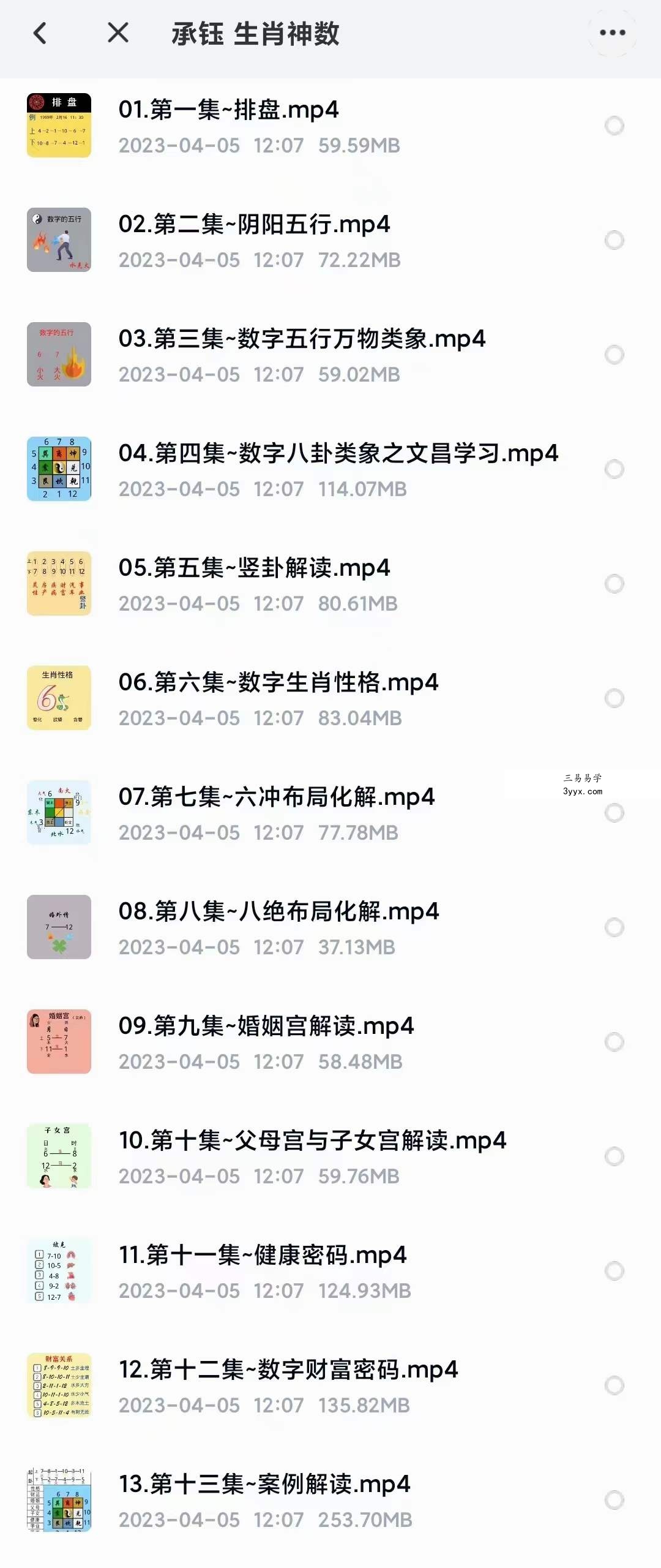 承钰 生肖神数13集 课程封面