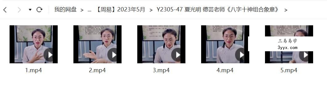 夏光明 德芸老师《八字十神组合象意》 课程封面