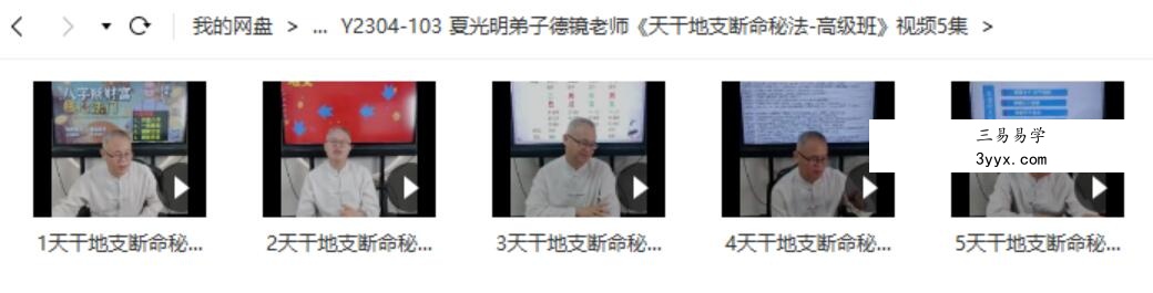 夏光明弟子德镜老师《天干地支断命秘法-高级班》视频5集 课程封面