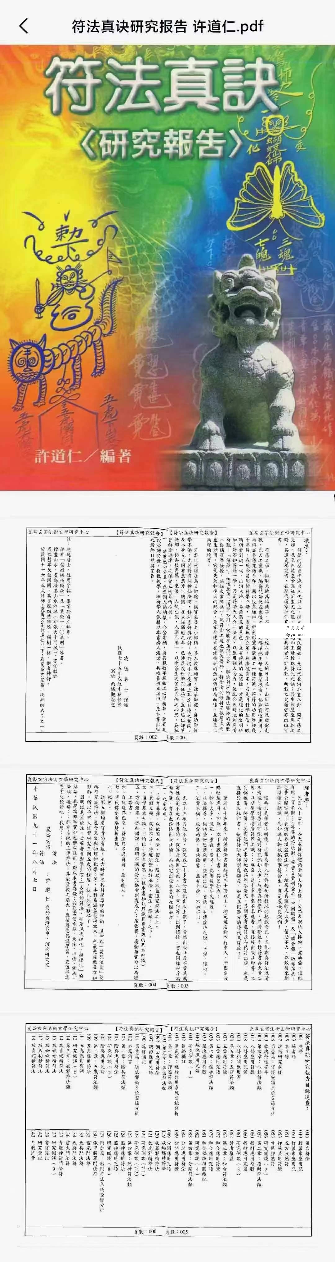 许道仁 符法真诀研究报告 课程封面