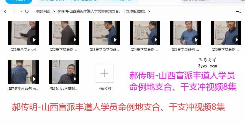 郝传明-山西盲派丰道人学员命例地支合、干支冲视频8集 课程封面
