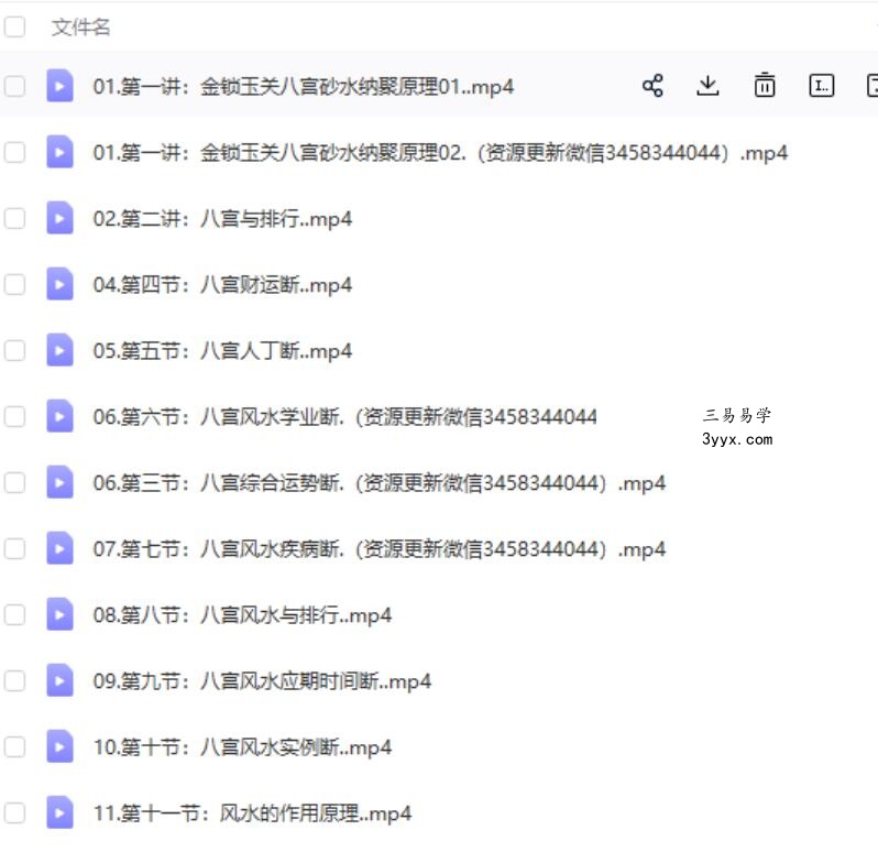 李易金锁玉关八宫风水视频 11集 课程封面