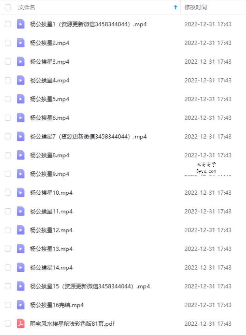 正宗秘传三僚杨公挨星秘法录像教材 课程封面