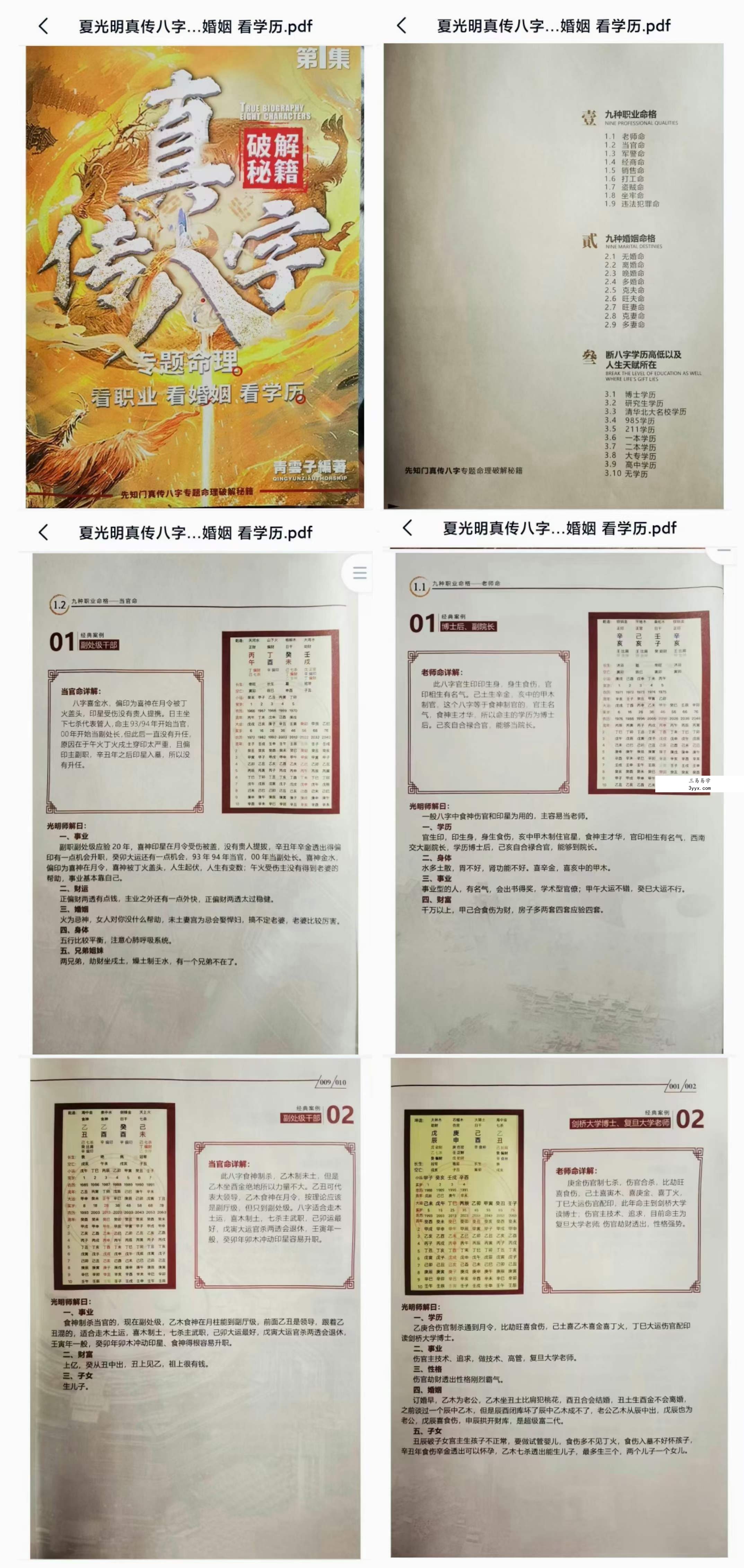 夏光明真传八字 看职业 看婚姻 看学历 课程封面