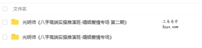 光明师《八字高端实操推演班-婚姻爱情专场》第一期+第二期 课程封面