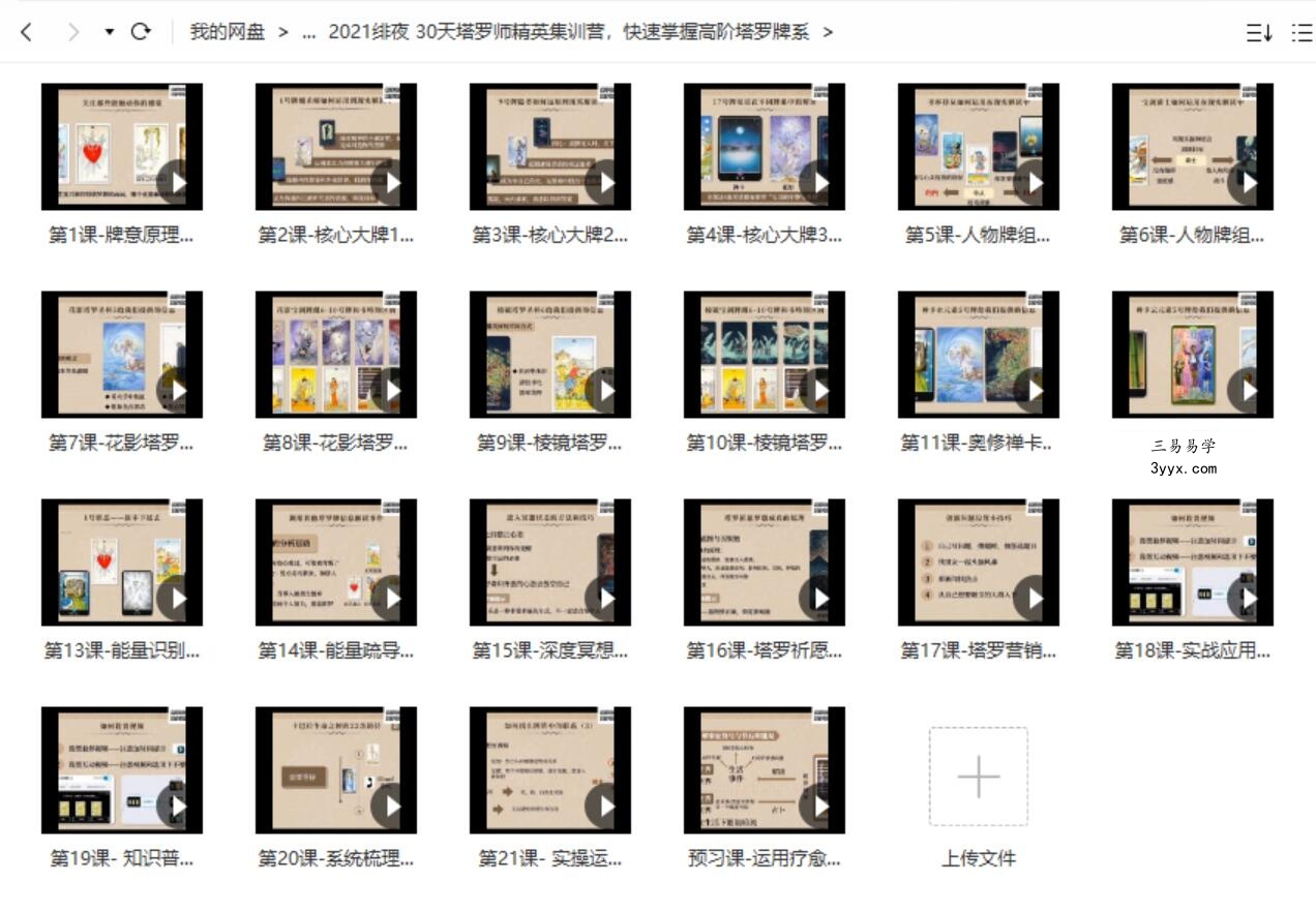 2021绯夜塔罗牌高阶课程22集视频+资料包 百度云下载！ 课程封面