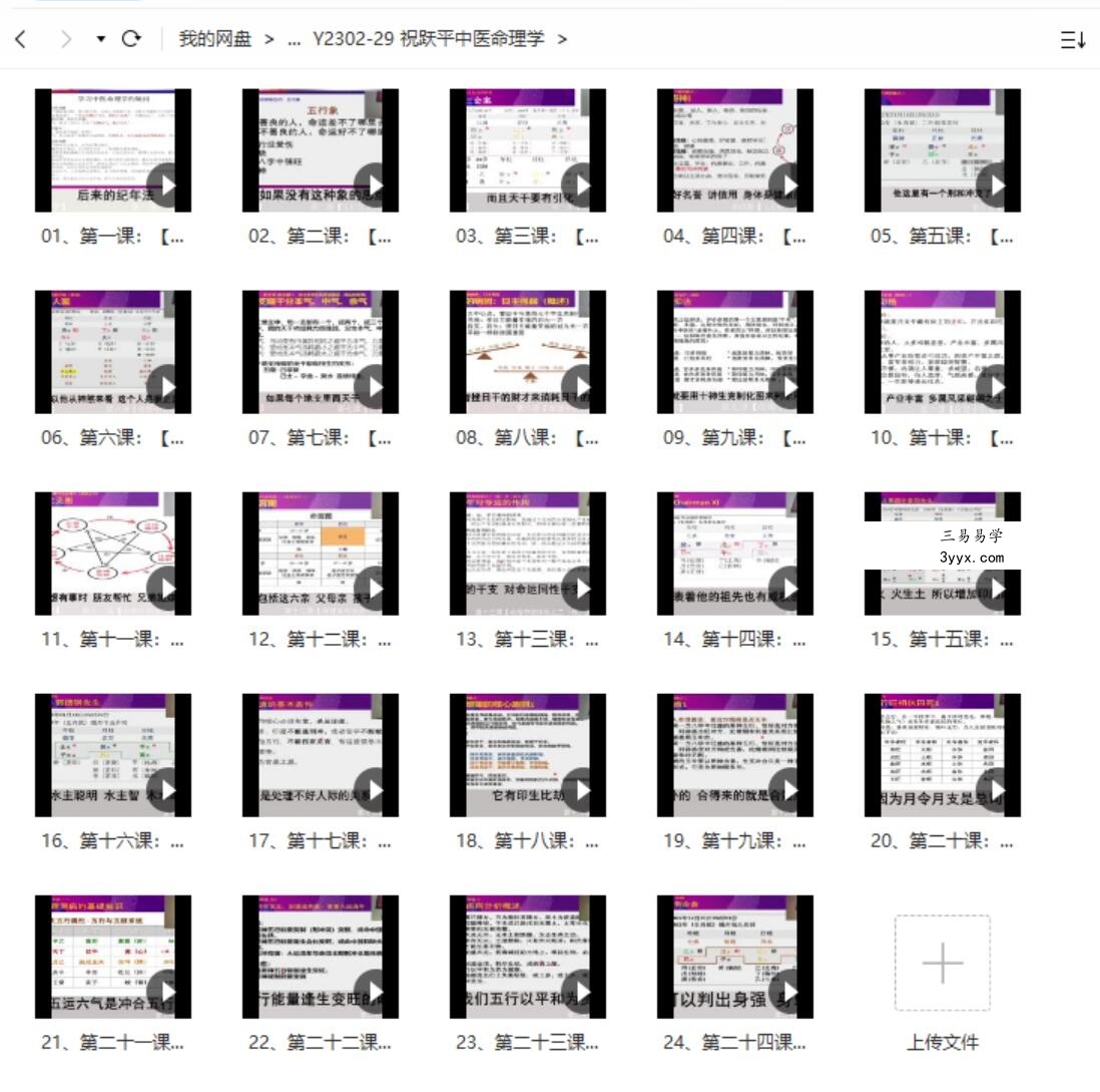 祝跃平中医命理学 课程视频24集！ 课程封面