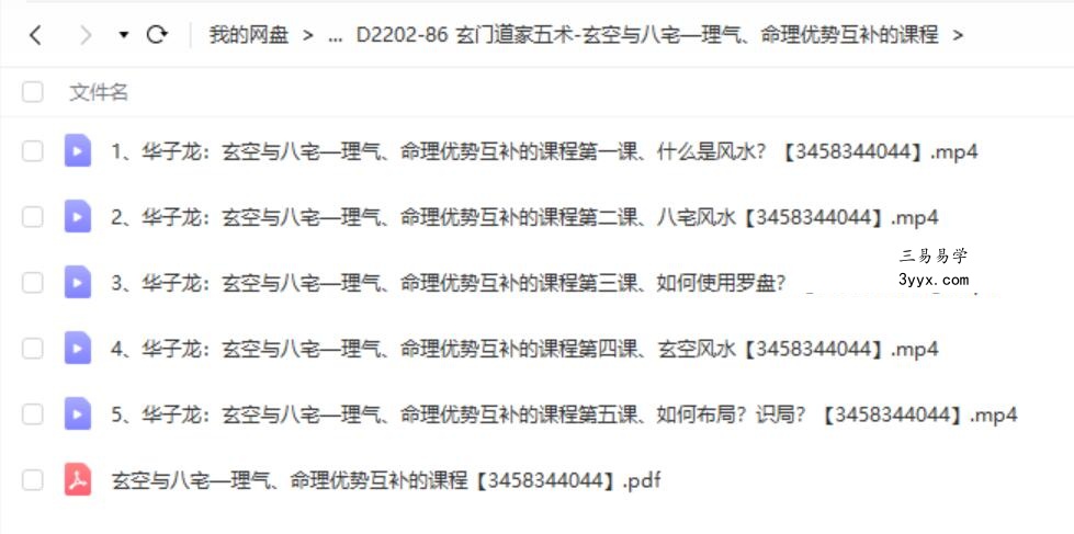 华子龙:玄空与八宅—理气、命理优势互补的课程5课视频 课程封面