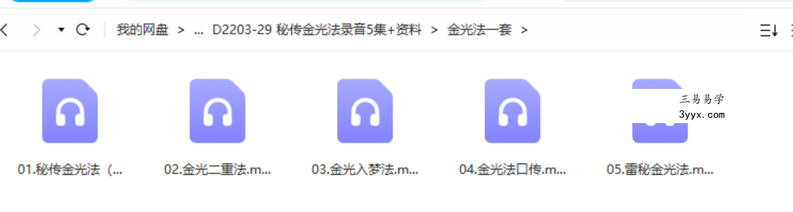秘传金光法录音5集+资料 夸克网盘下载 课程封面