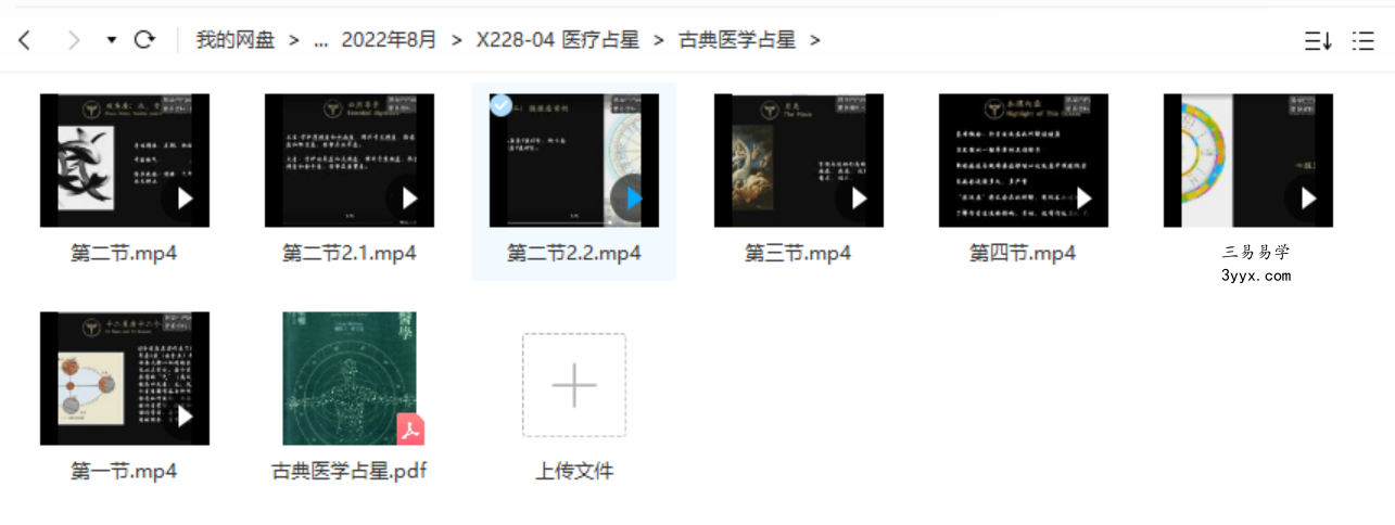 医疗占星合集-古典医疗占星+现代医疗占星视频两套+资料pdf 课程封面