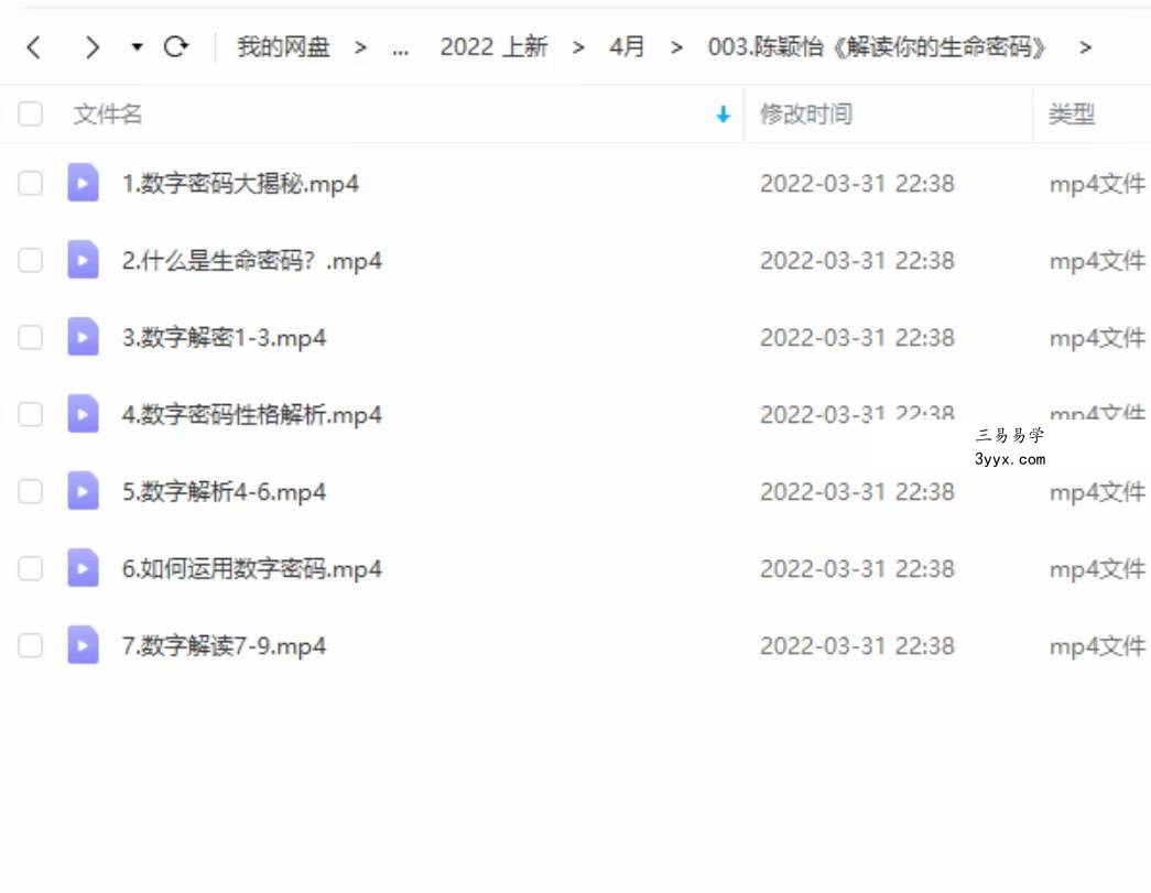 陈颖怡《解读你的生命密码》 课程封面