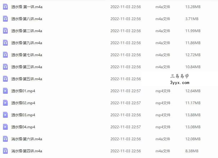 洞玄养生保障法消水悟视频4集+音频9集 课程封面