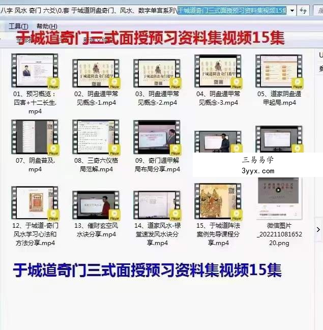 于城道奇门三式面授预习资料15集 课程封面