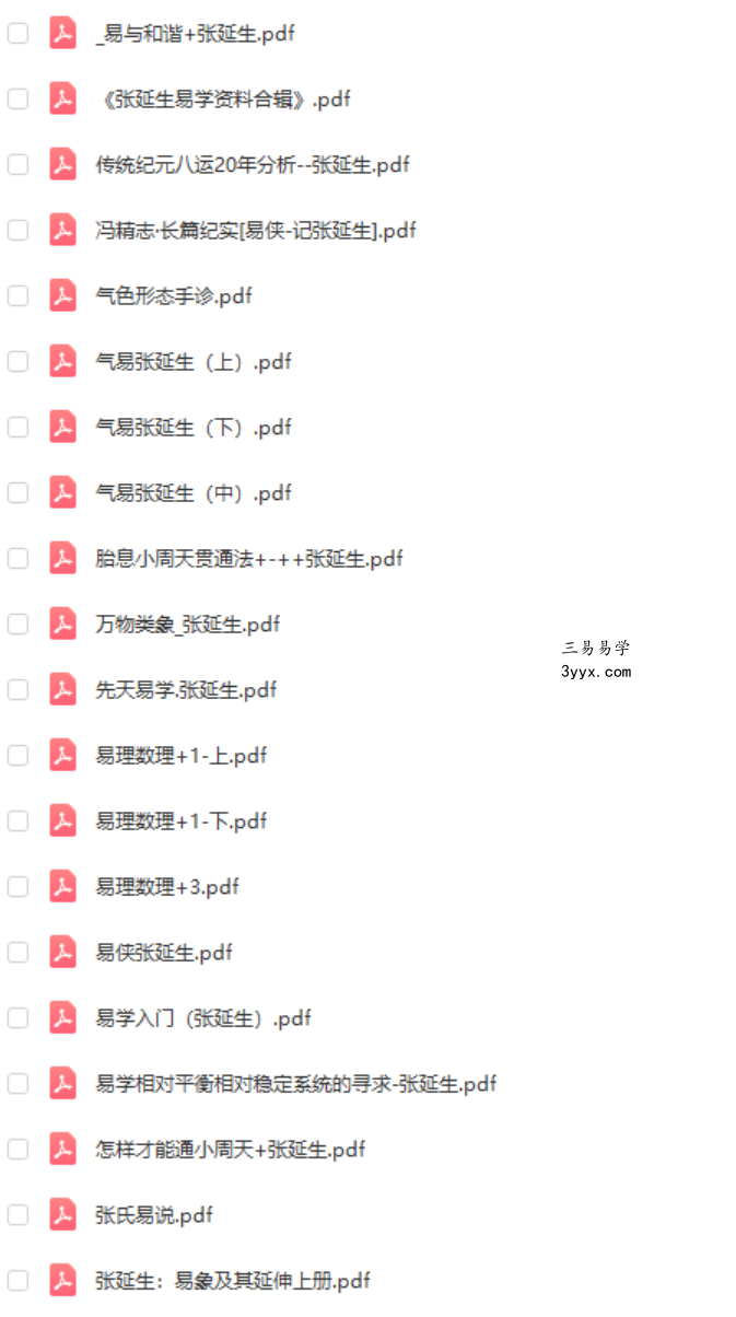 张延生 心易 易象延 易学入门 先天易学 梅易等28份打包 课程封面