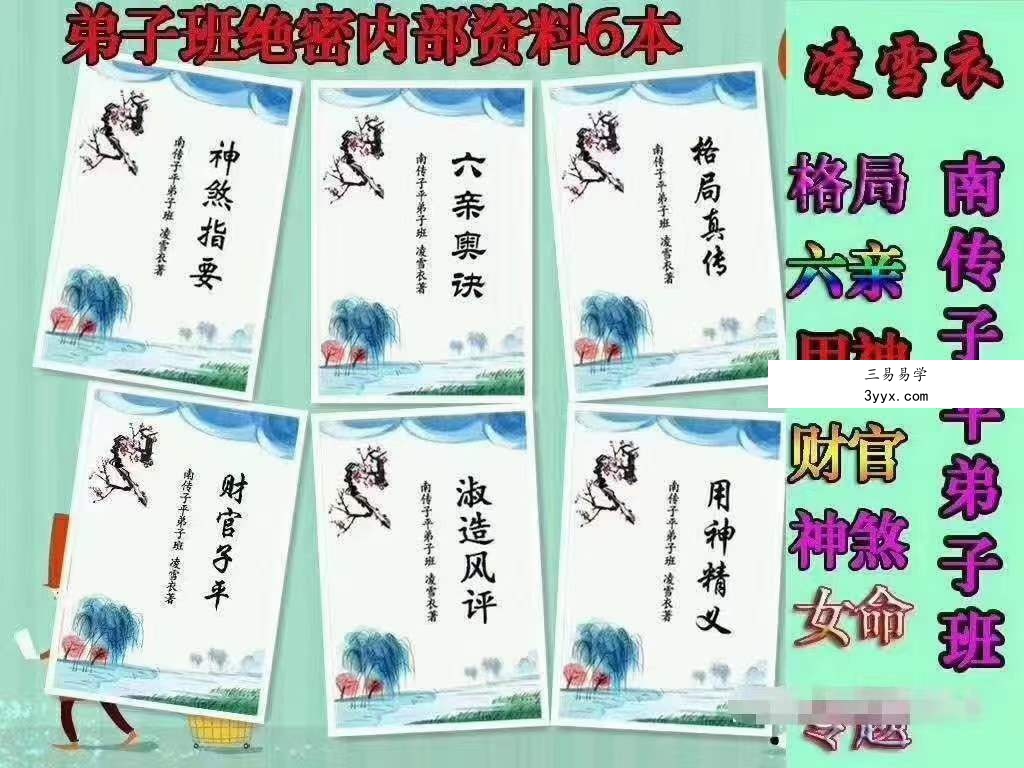 凌雪衣-南传子平弟子班6本绝密内部八字资料 移动云盘下载 课程封面