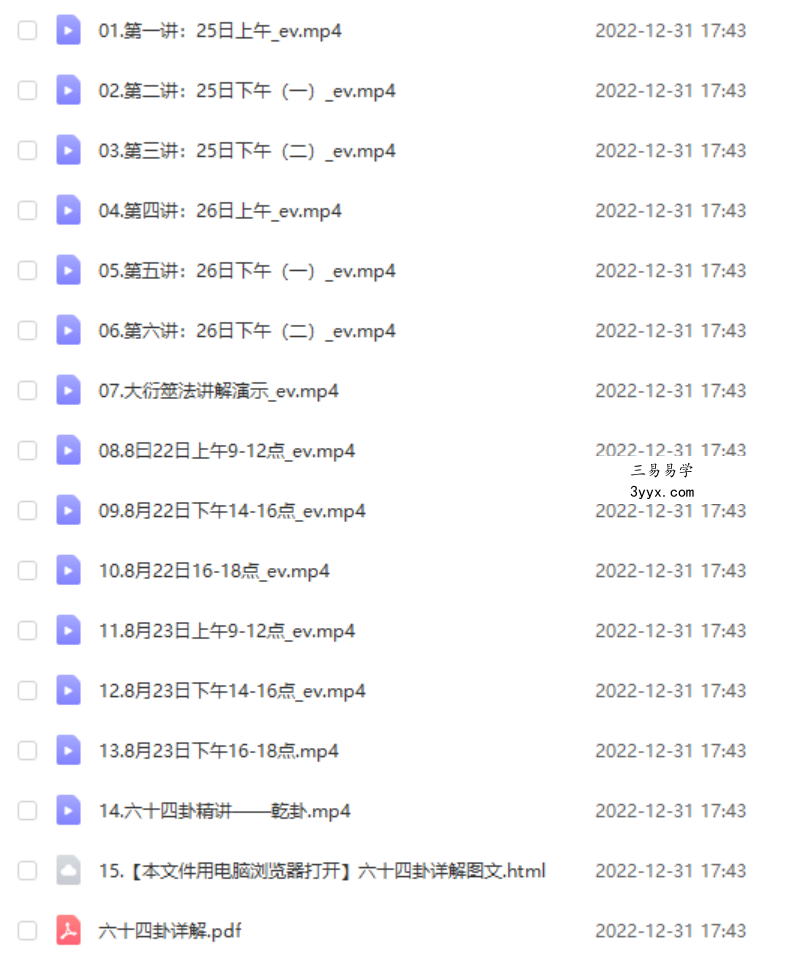 彭心融 六十四卦详解视频14集 课程封面