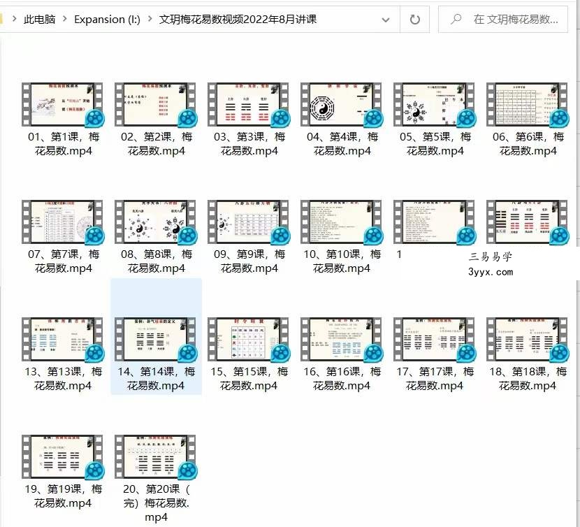 文玥梅花易数系统班 20集 百度网盘下载 课程封面