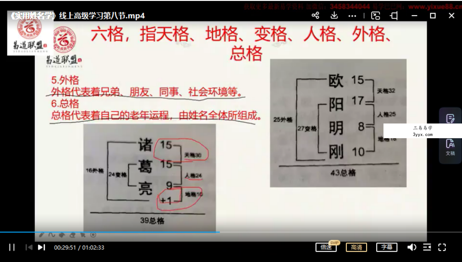 德刚 实用姓名学 线上高级班教学视频9集 百度网盘下载 课程封面