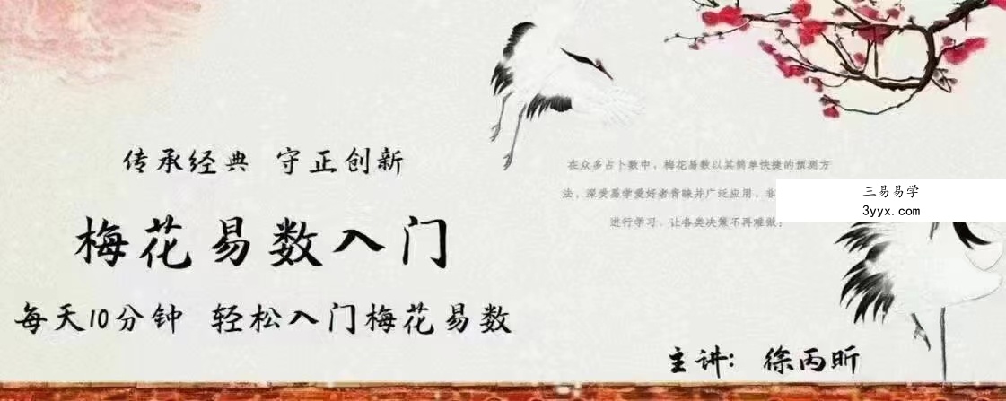 徐丙昕梅花易数入门视频26集 课程封面