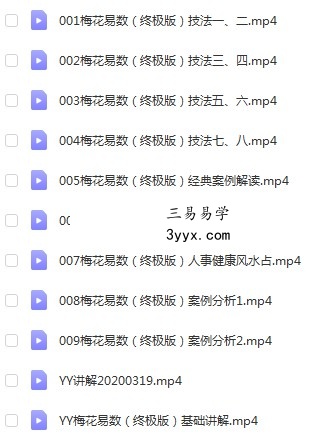 仙扑门-梅花易术(终极版) 梅花易数直播视频11集视频 课程封面