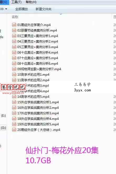 仙扑门2020年最新梅花外应视频20集含测字术应用讲解 课程封面
