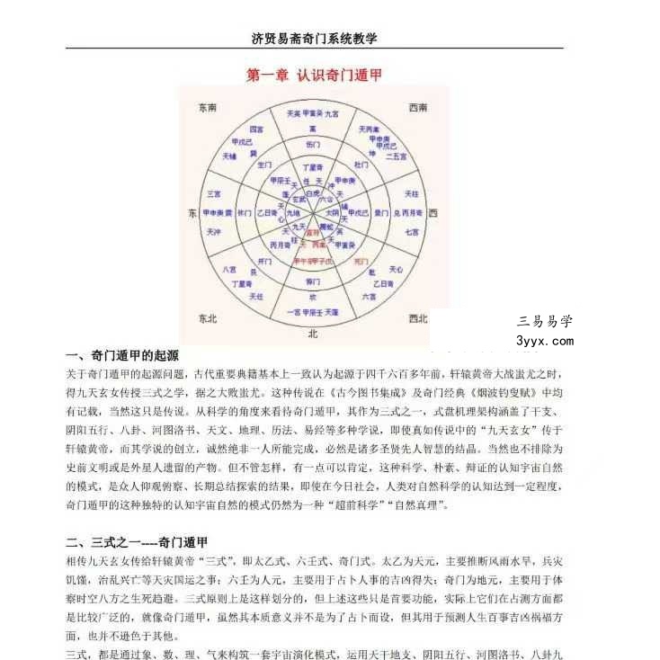 济贤易斋奇门系统教学高级班讲义 454页 资料图片