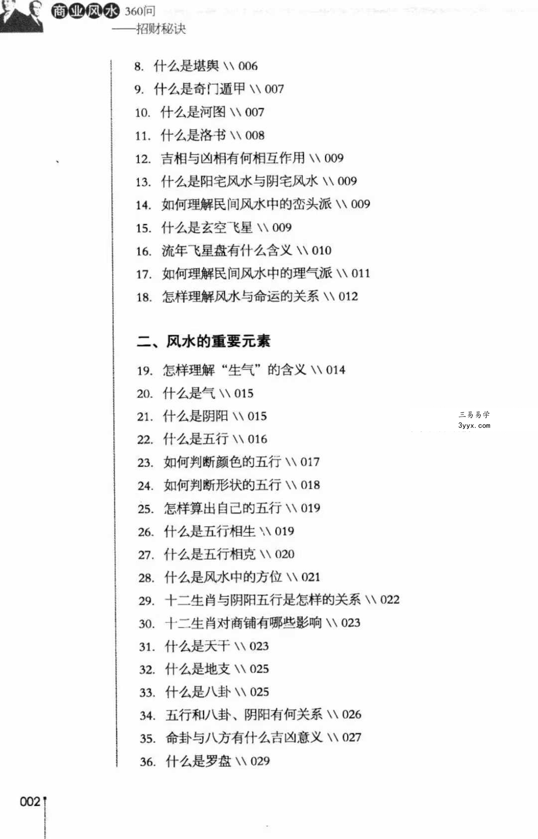 董易奇《商业风水360问：招财秘笈》253页 资料图片
