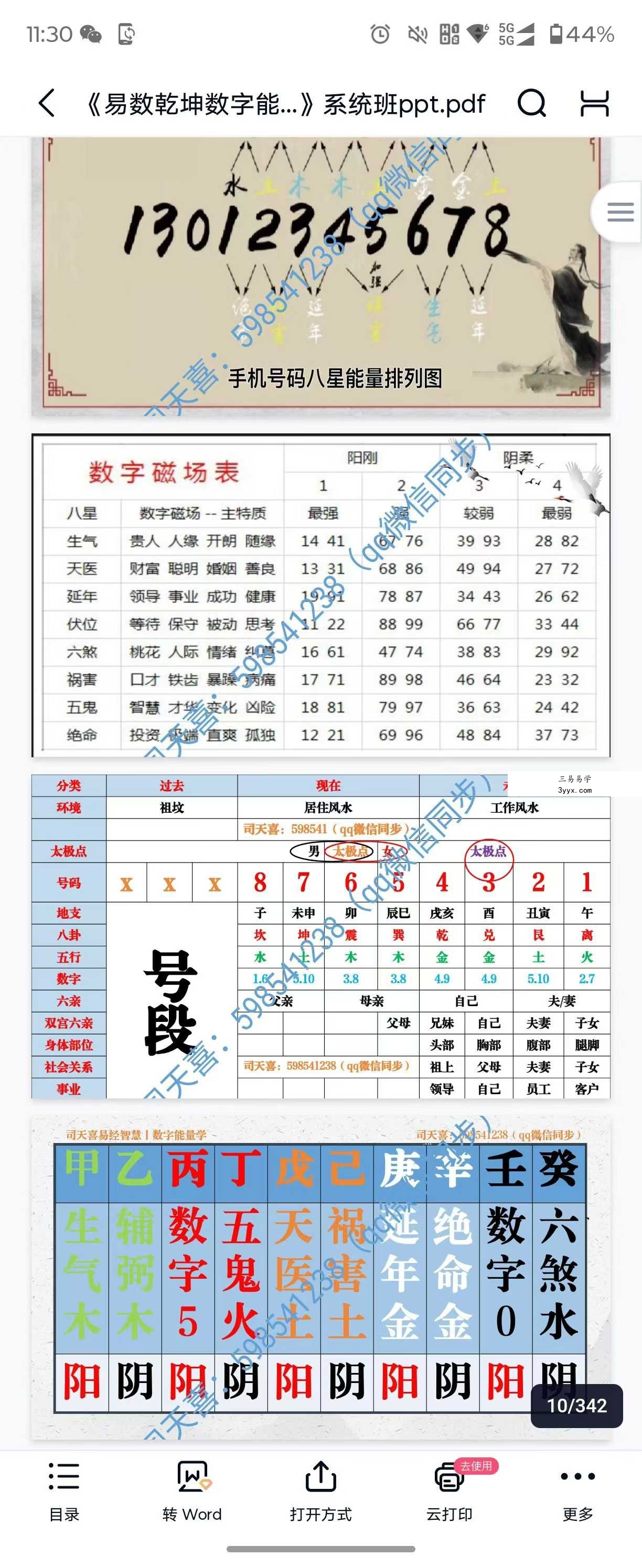 司天喜 八星数字能量学《易数乾坤》系统全科职业班48集+课件 资料图片