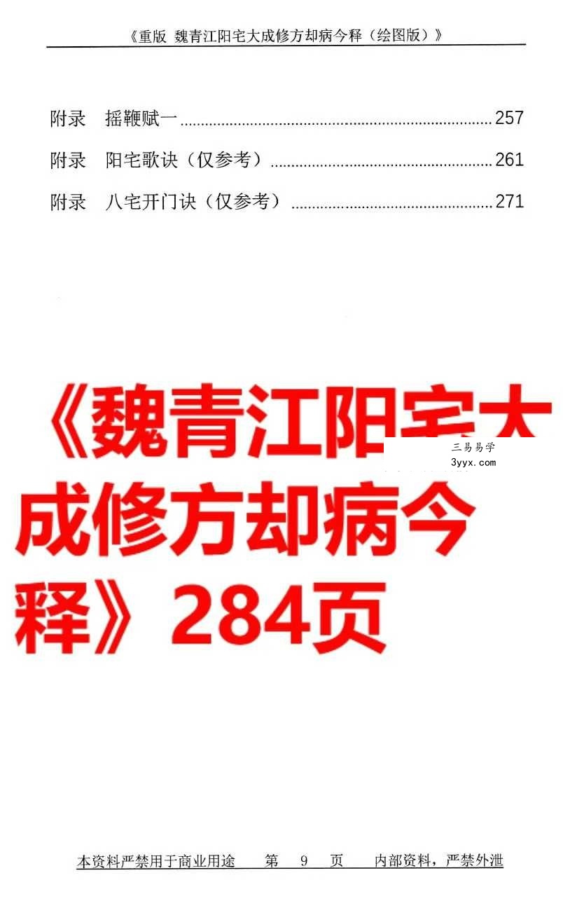 刘庆兴-刘凤兴-魏青江《魏青江阳宅大成修方却病今释》284页 资料图片