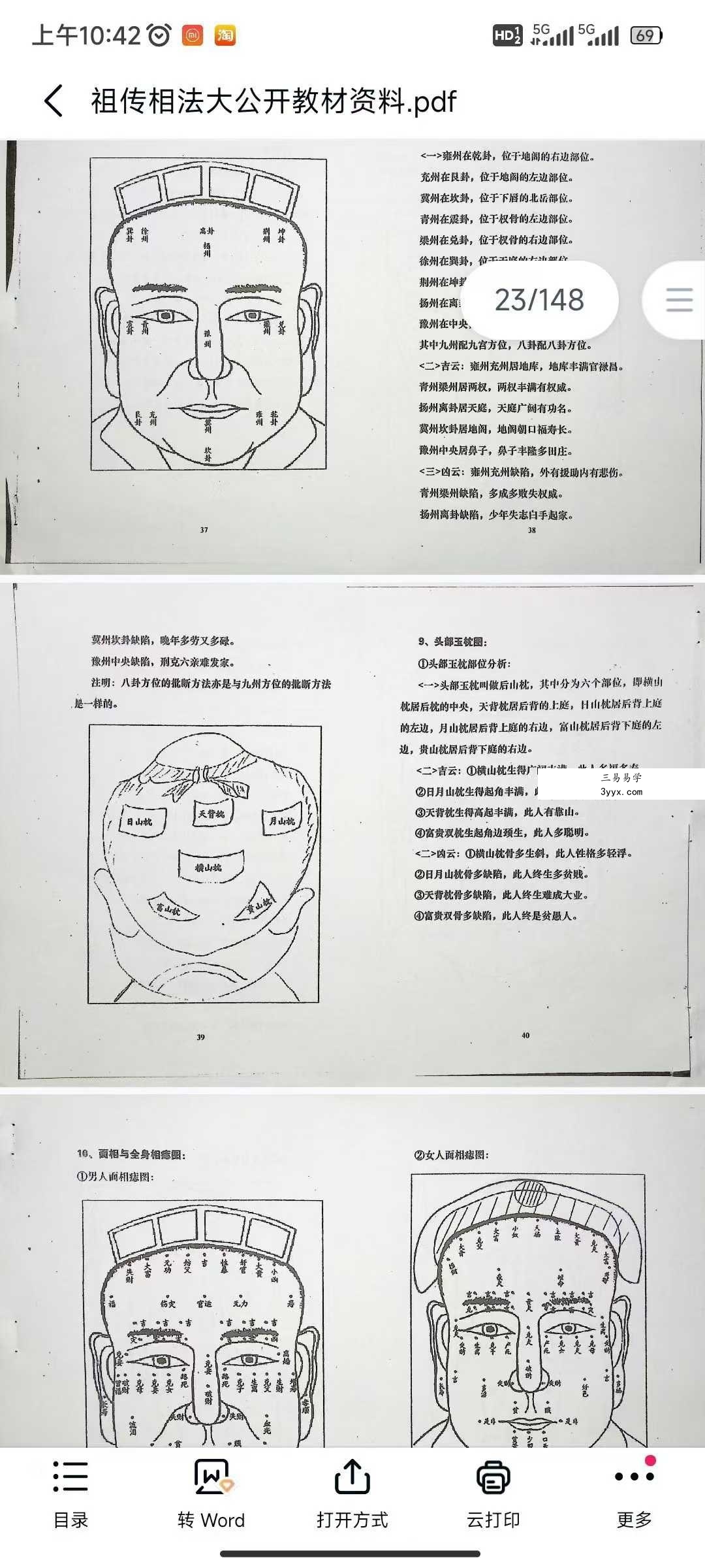 李己庚《祖传相法大公开教材资料》148页 资料图片