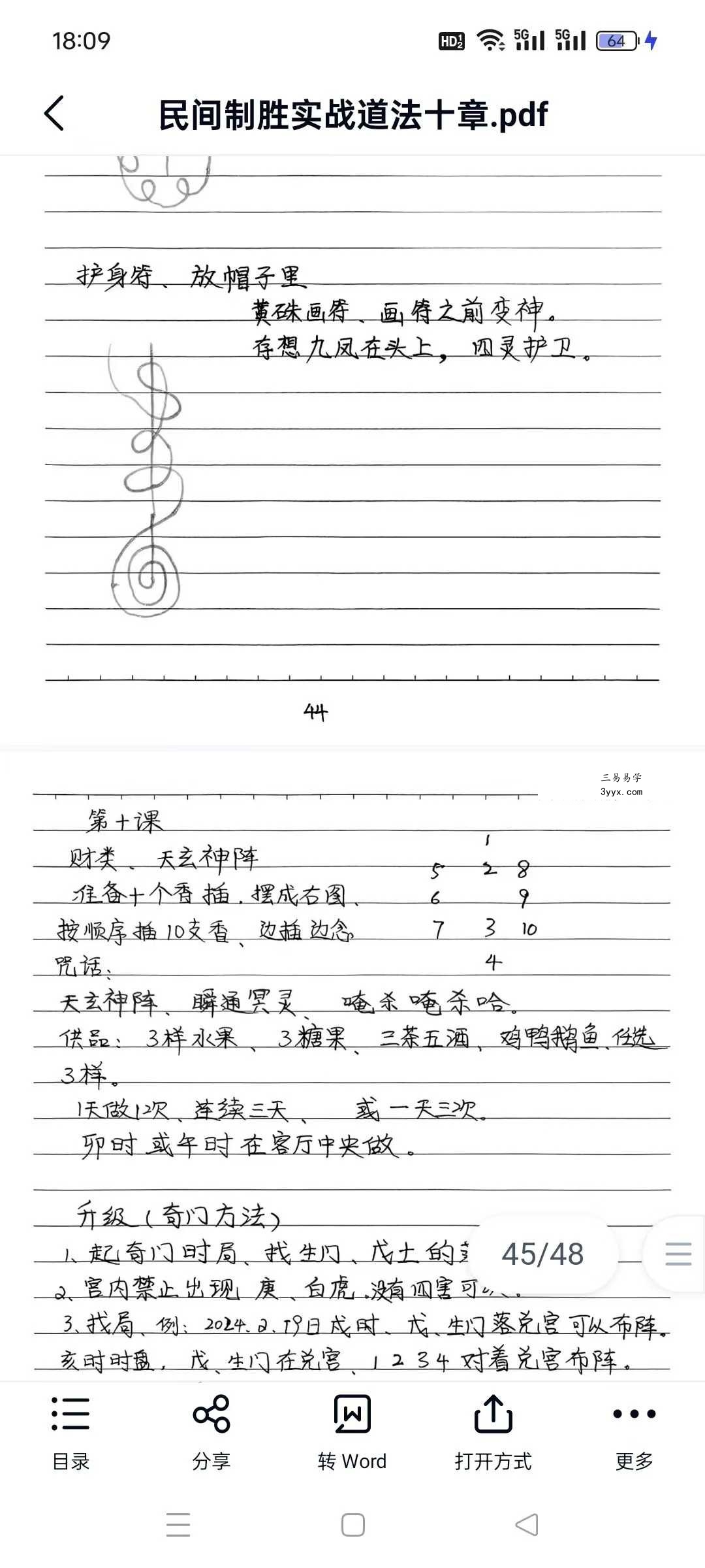 《民间制胜实战道法十章》48页 资料图片