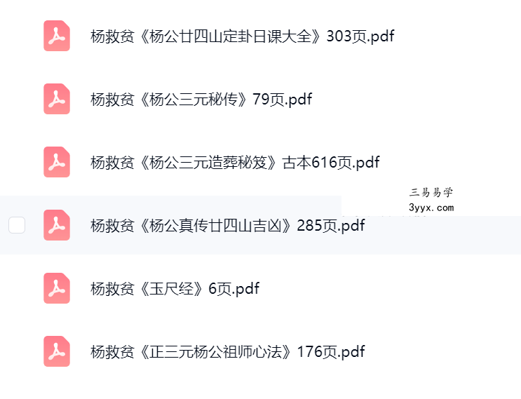 杨救贫 杨公风水十五册合集 资料图片