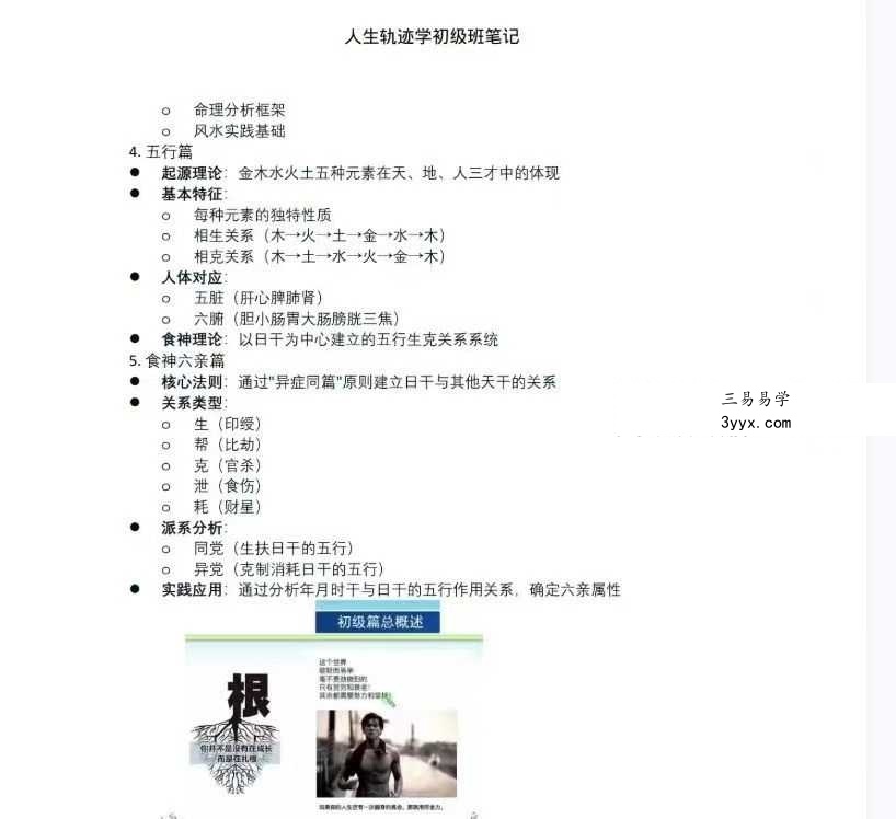 易海游龙《人生轨迹学初级班笔记》102页 资料图片