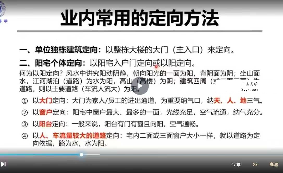 水沐易学 玄空风水专业课 全62讲视频课 资料图片
