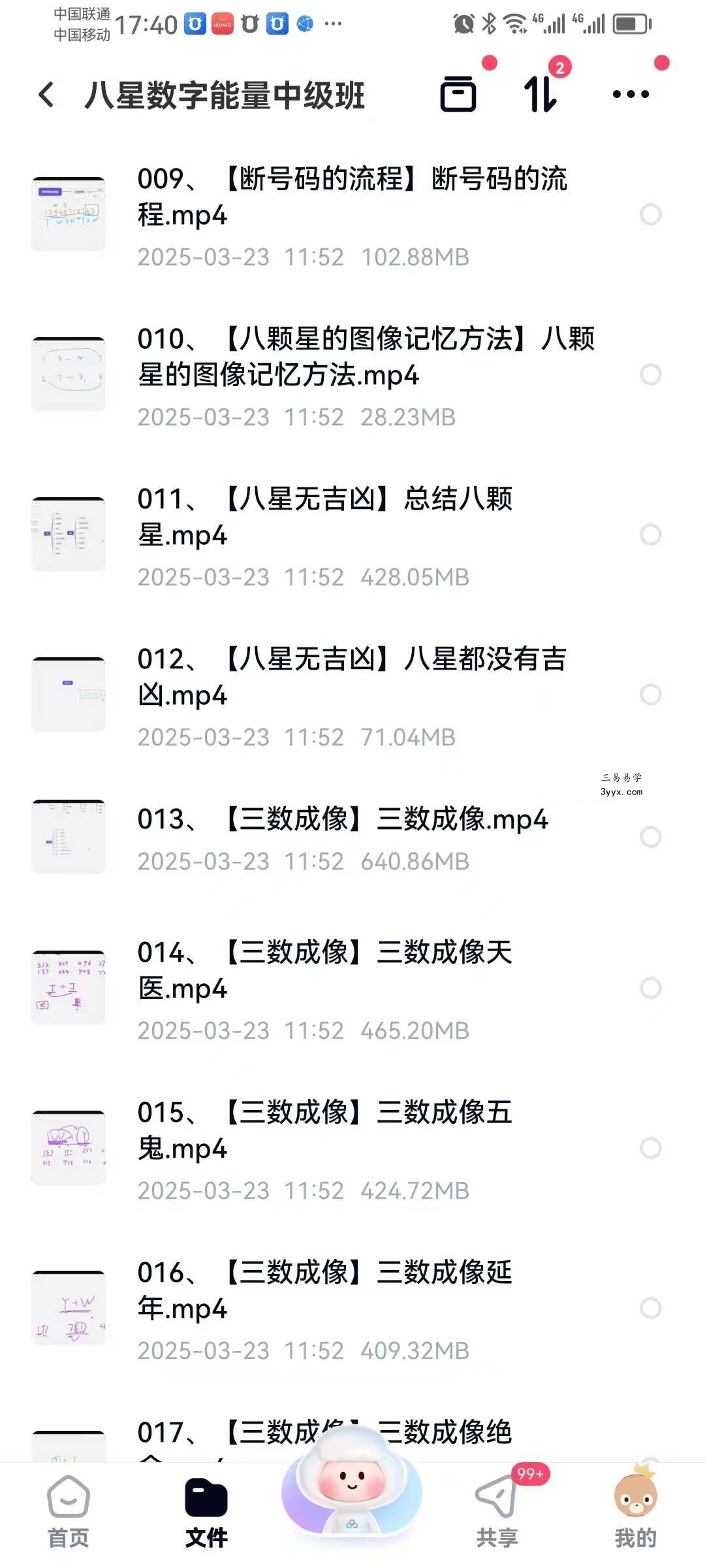 东禾易医《八星数字能量》中高级班 资料图片