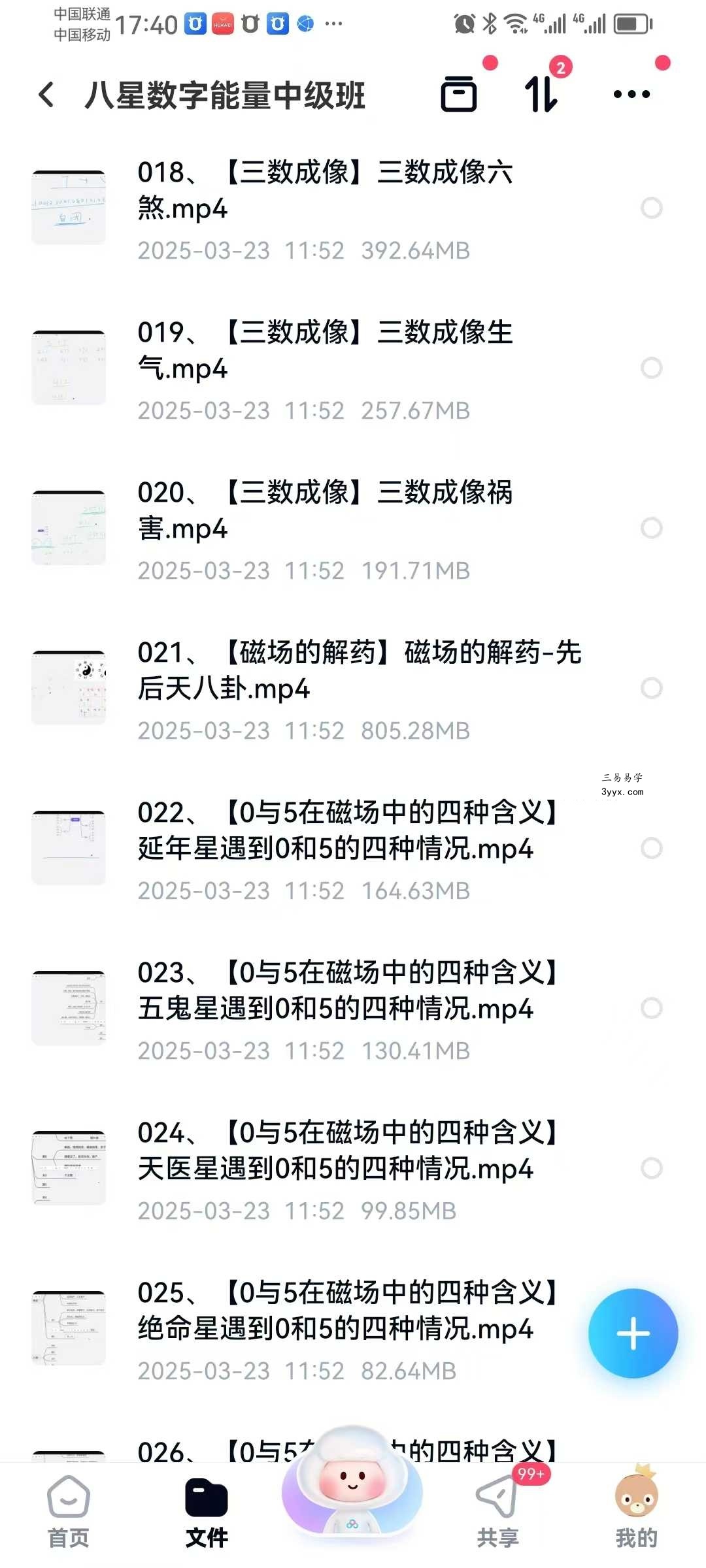 东禾易医《八星数字能量》中高级班 资料图片