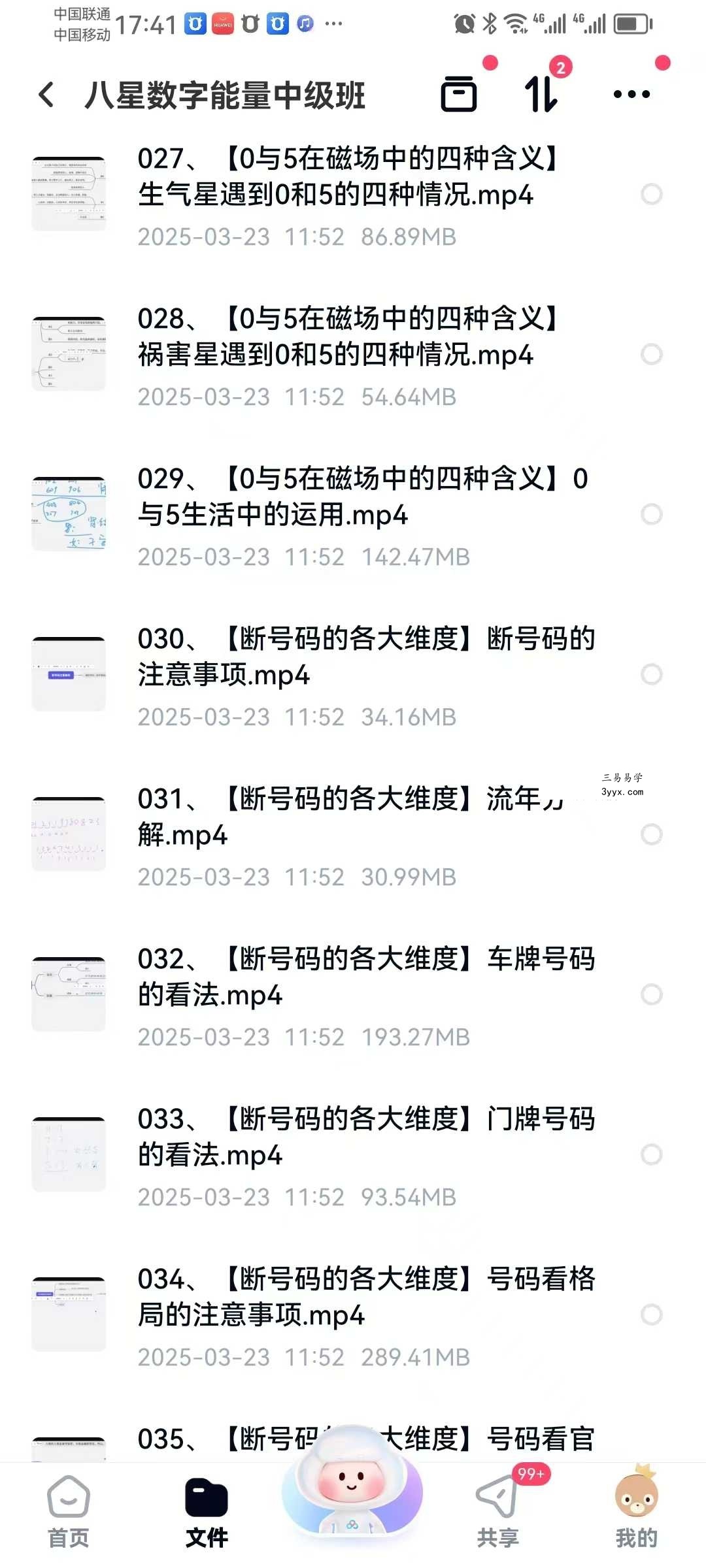 东禾易医《八星数字能量》中高级班 资料图片