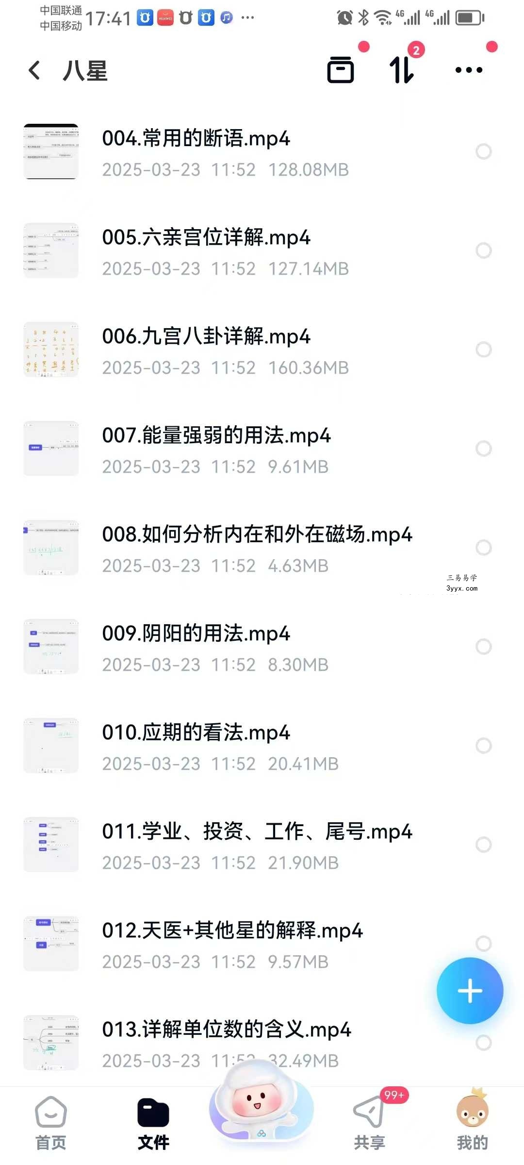 东禾易医《八星数字能量》中高级班 资料图片