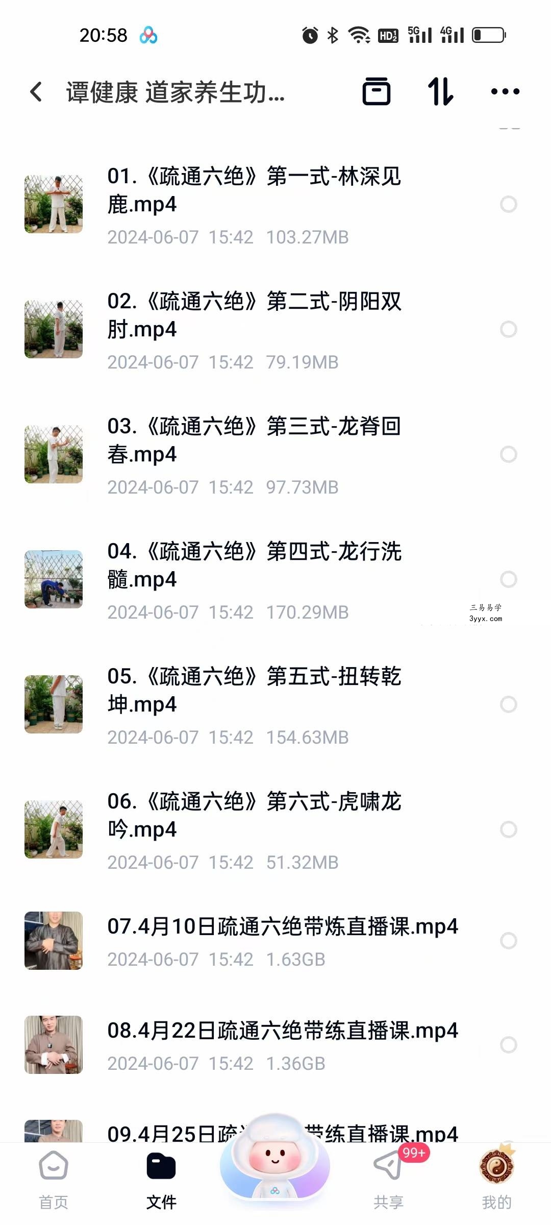 谭健康 道家养生功法《疏通六绝》全21讲‮频视‬课 资料图片