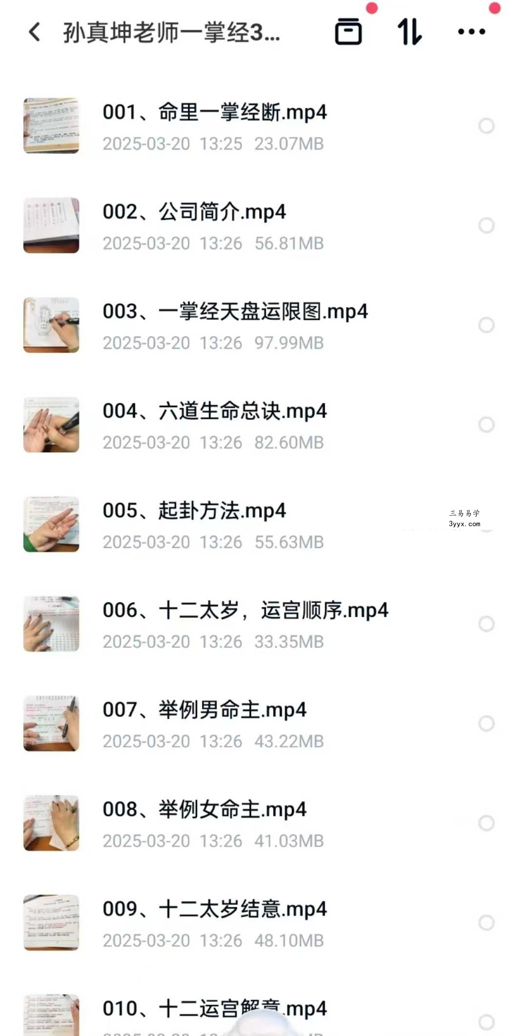 孙真坤老师一掌经39集 资料图片