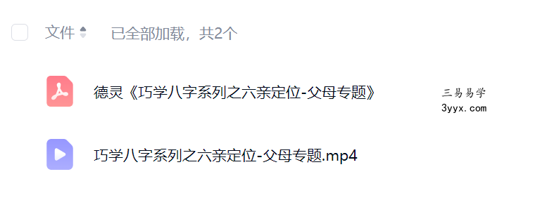 夏光明 李灵婧(德灵)《巧学八字系列之六亲定位-父母专题》视频1集2.5小时+文档 资料图片