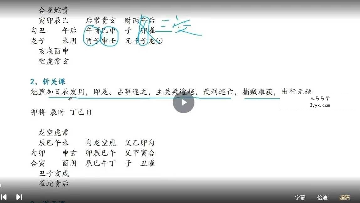 木子论易《庄卜六壬内部教程》10集 资料图片