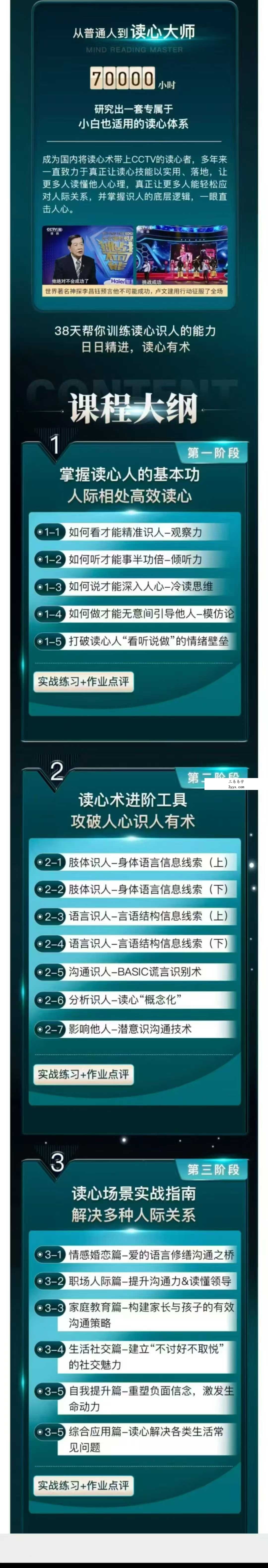 38天读心识人训练营 一眼识人 一秒读心50集视频 资料图片