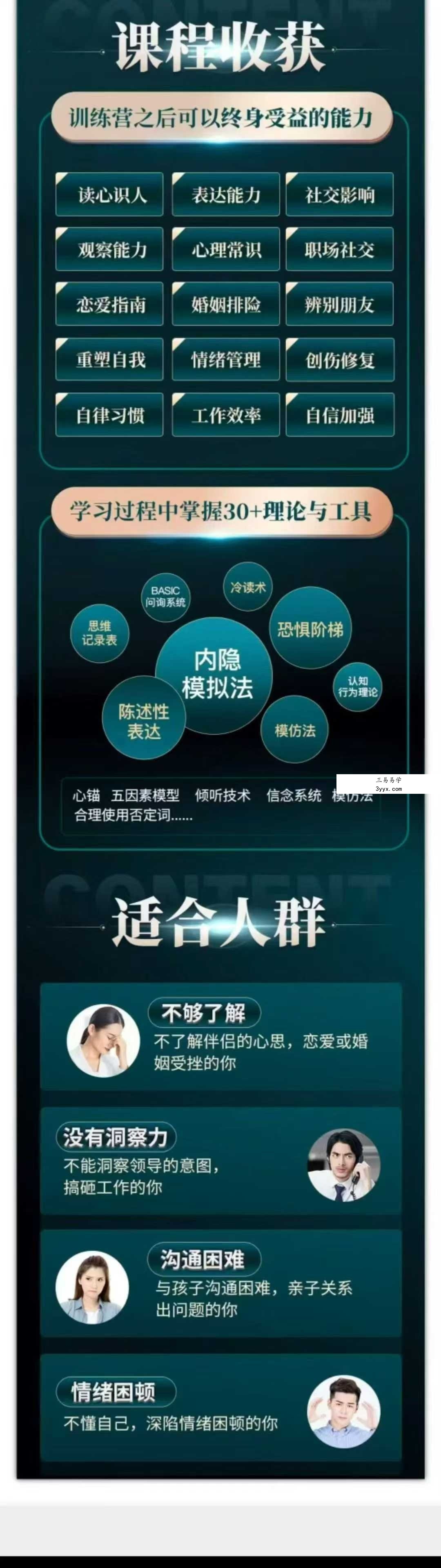 38天读心识人训练营 一眼识人 一秒读心50集视频 资料图片