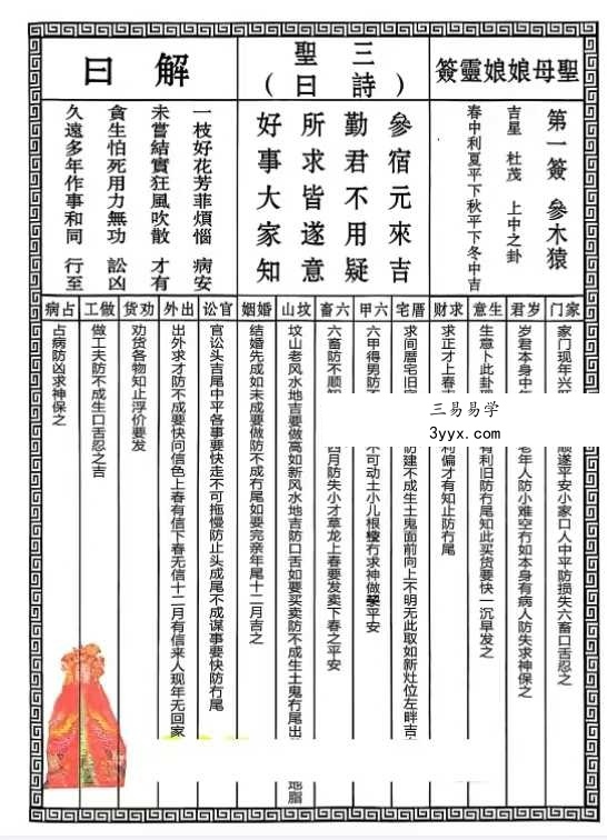 《圣母娘娘灵签》30页 资料图片
