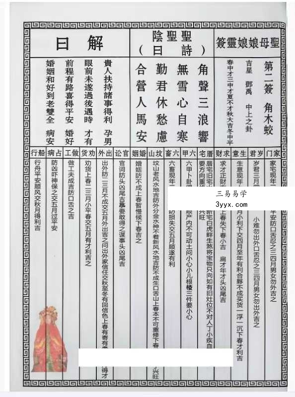 《圣母娘娘灵签》30页 资料图片