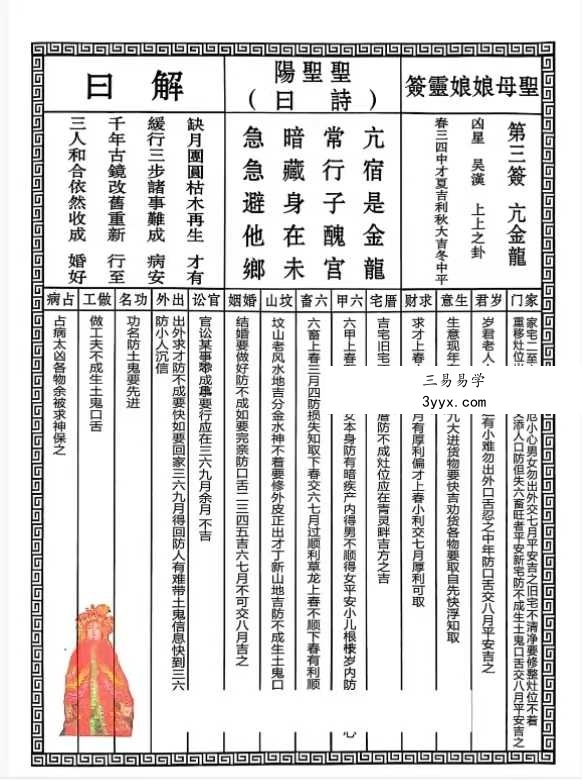 《圣母娘娘灵签》30页 资料图片