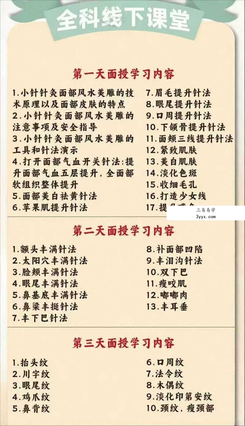 刘梅 2024年12月份《小小针面部风水美雕面授课》38集视频课 资料图片