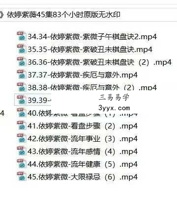 依婷2025年最新《紫微斗数系统班》45集 资料图片